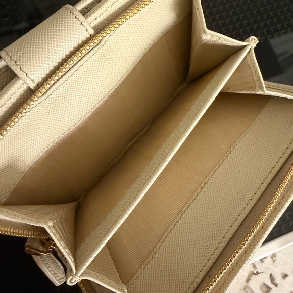 Prada Metallic Gold Zip Wallet - Picture 4 of 8